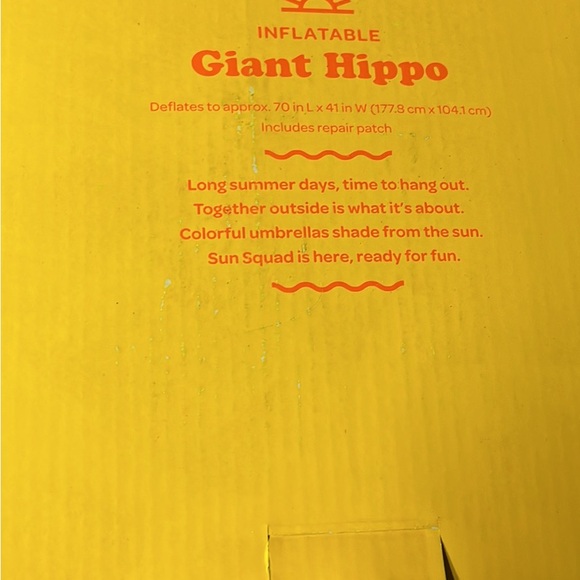 Giant Hippo Inflatable Pool Float - Picture 3 of 3